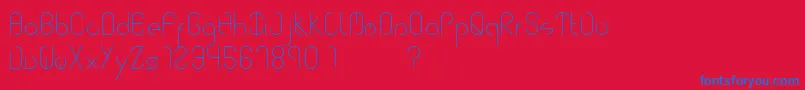 Fonte Bourbon – fontes azuis em um fundo vermelho