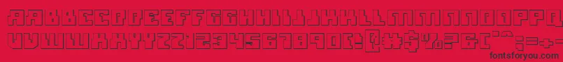 Micronian3D Font – Black Fonts on Red Background