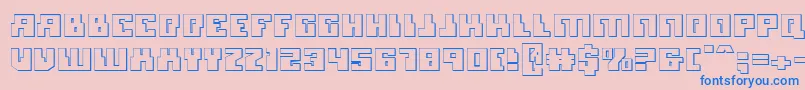 Шрифт Micronian3D – синие шрифты на розовом фоне