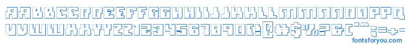 Micronian3D-Schriftart – Blaue Schriften
