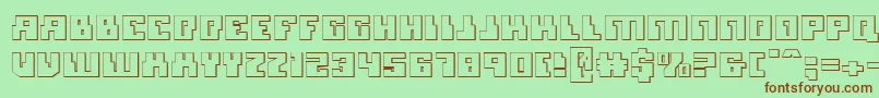 Шрифт Micronian3D – коричневые шрифты на зелёном фоне