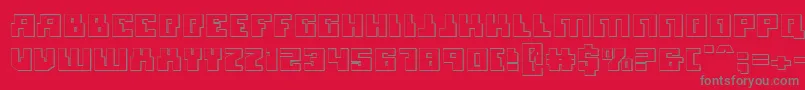 Micronian3D Font – Gray Fonts on Red Background