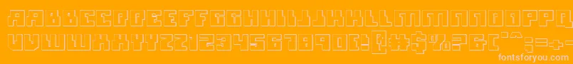 フォントMicronian3D – オレンジの背景にピンクのフォント