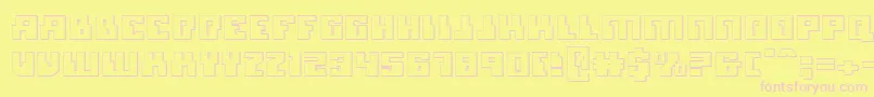 Micronian3D Font – Pink Fonts on Yellow Background