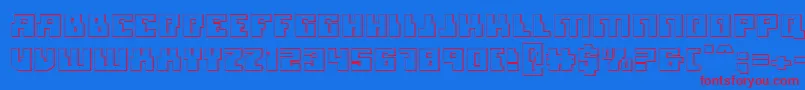 Micronian3D Font – Red Fonts on Blue Background