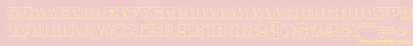 Micronian3D Font – Yellow Fonts on Pink Background