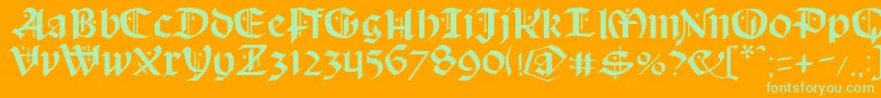 SchampelBlack Font – Green Fonts on Orange Background