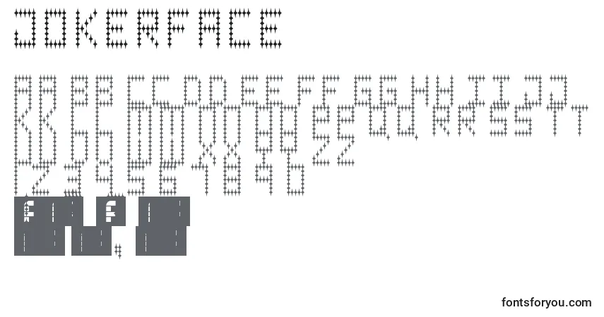 Шрифт Jokerface – алфавит, цифры, специальные символы