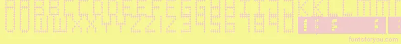 Шрифт Jokerface – розовые шрифты на жёлтом фоне