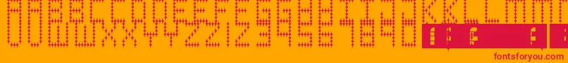 Jokerface Font – Red Fonts on Orange Background