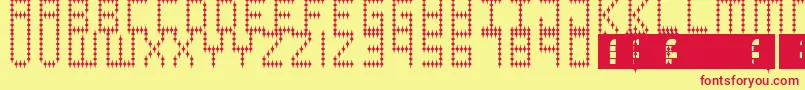 Jokerface Font – Red Fonts on Yellow Background