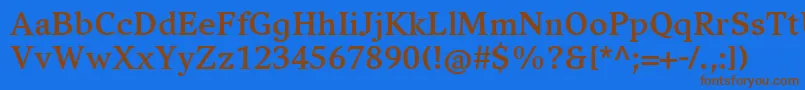 CompatilExquisitLtComBold Font – Brown Fonts on Blue Background