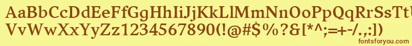 CompatilExquisitLtComBold Font – Brown Fonts on Yellow Background