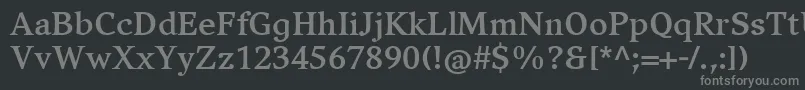 Шрифт CompatilExquisitLtComBold – серые шрифты на чёрном фоне