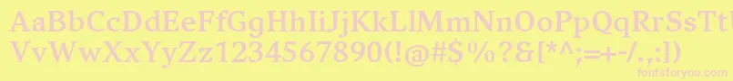 CompatilExquisitLtComBold Font – Pink Fonts on Yellow Background