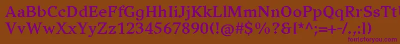 CompatilExquisitLtComBold Font – Purple Fonts on Brown Background