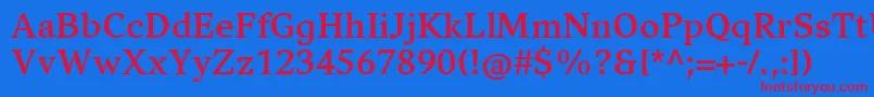 CompatilExquisitLtComBold Font – Red Fonts on Blue Background