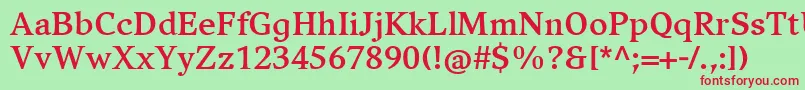 CompatilExquisitLtComBold Font – Red Fonts on Green Background