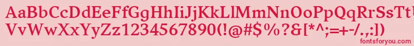 CompatilExquisitLtComBold Font – Red Fonts on Pink Background