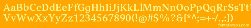 CompatilExquisitLtComBold Font – Yellow Fonts on Orange Background