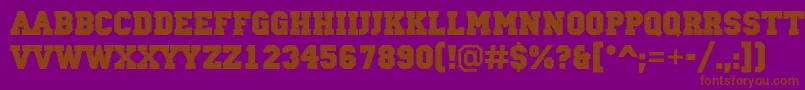 ACampusBold Font – Brown Fonts on Purple Background