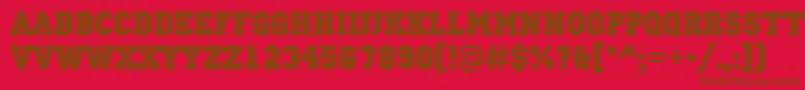 ACampusBold Font – Brown Fonts on Red Background