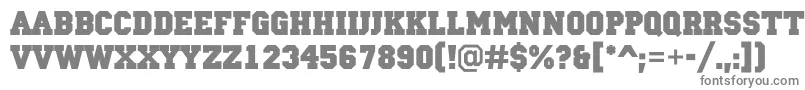 ACampusBold-fontti – harmaat kirjasimet valkoisella taustalla