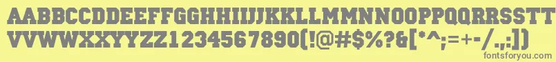 ACampusBold Font – Gray Fonts on Yellow Background