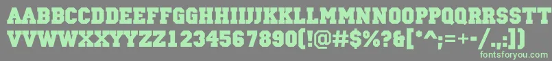 ACampusBold Font – Green Fonts on Gray Background