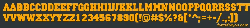ACampusBold Font – Orange Fonts on Black Background