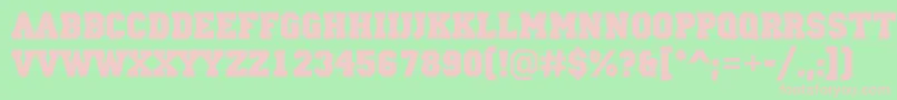 ACampusBold Font – Pink Fonts on Green Background