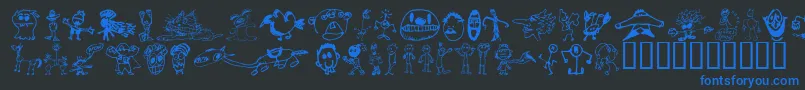 Czcionka Briapd – niebieskie czcionki na czarnym tle