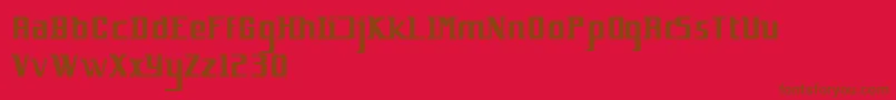 Inspirat-fontti – ruskeat fontit punaisella taustalla