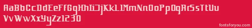 Inspirat Font – Pink Fonts on Red Background