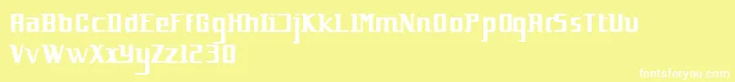Inspirat Font – White Fonts on Yellow Background