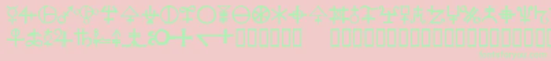Agathodaimon Font – Green Fonts on Pink Background