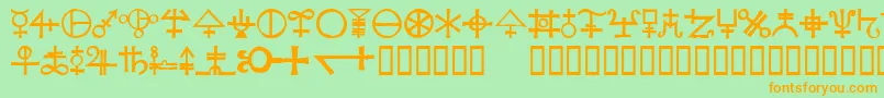 Agathodaimon Font – Orange Fonts on Green Background
