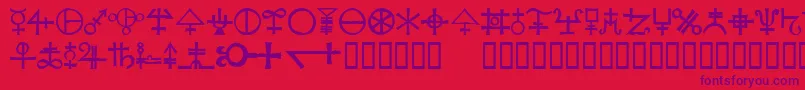 Agathodaimon Font – Purple Fonts on Red Background