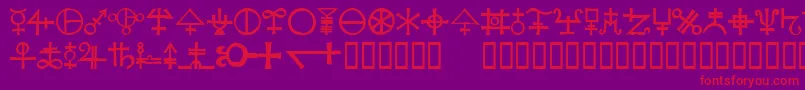 Agathodaimon Font – Red Fonts on Purple Background