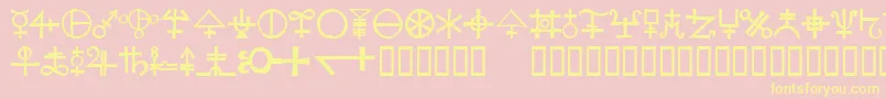 Agathodaimon Font – Yellow Fonts on Pink Background
