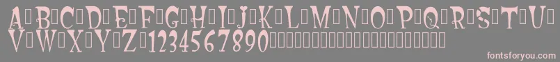 BacktowonderlandRegular Font – Pink Fonts on Gray Background