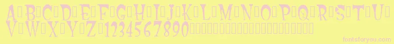 BacktowonderlandRegular Font – Pink Fonts on Yellow Background