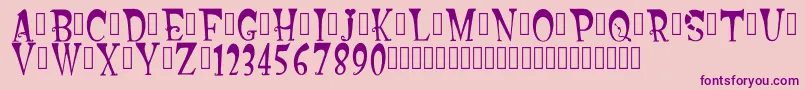 BacktowonderlandRegular Font – Purple Fonts on Pink Background