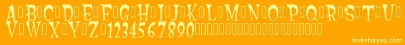 BacktowonderlandRegular Font – Yellow Fonts on Orange Background