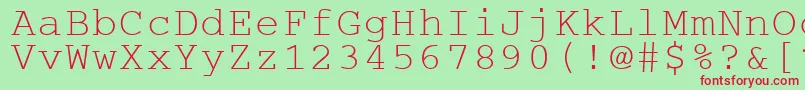 CougelPlain.001.001 Font – Red Fonts on Green Background