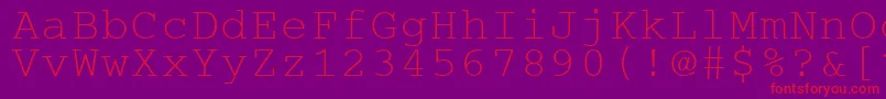 CougelPlain.001.001 Font – Red Fonts on Purple Background