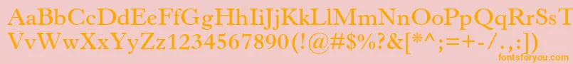 HorleyoldstylemtstdSb Font – Orange Fonts on Pink Background