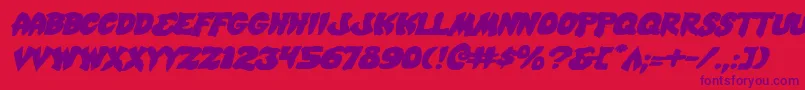 MysticSinglerExpitalic Font – Purple Fonts on Red Background