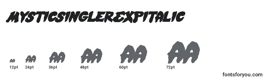 MysticSinglerExpitalic Font Sizes