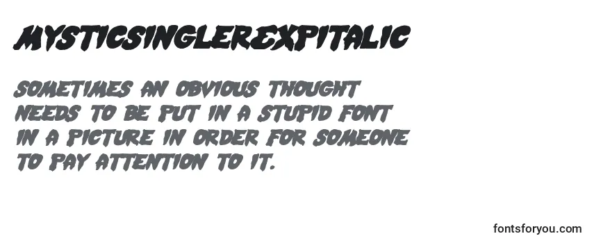 MysticSinglerExpitalic Font
